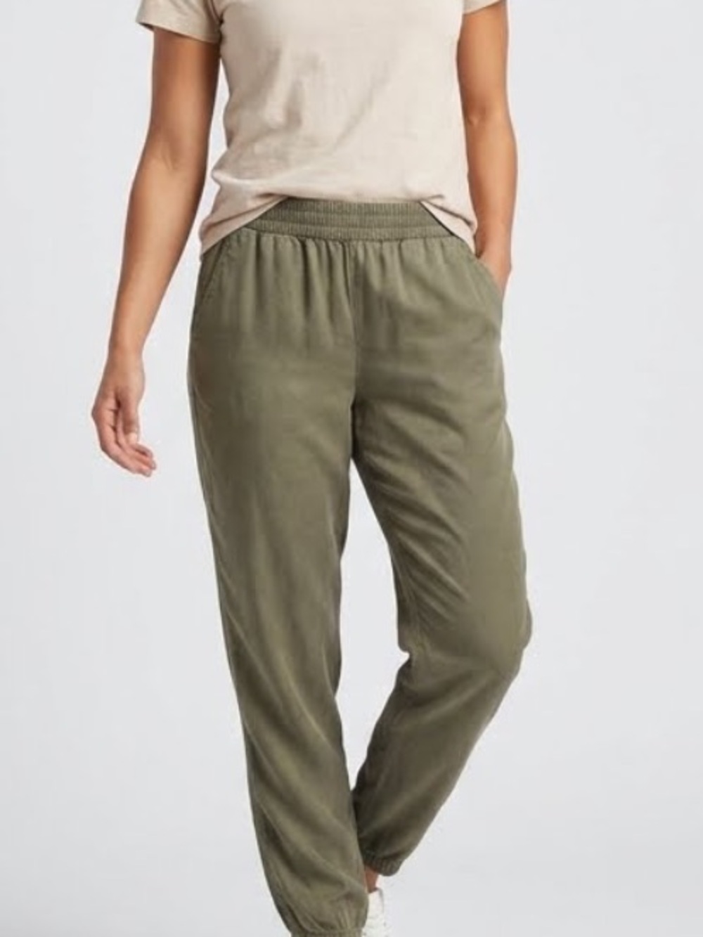STITCH FIX | THREADS 4 THOUGHT Olive Green Tencel Joggers Small